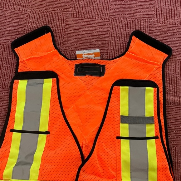 PIONEER Orange Safety Vest with Reflective Stripes - Picture 13 of 16